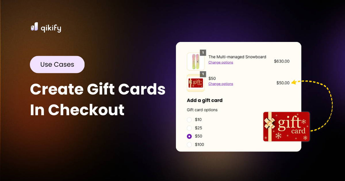 create gift cards in checkout