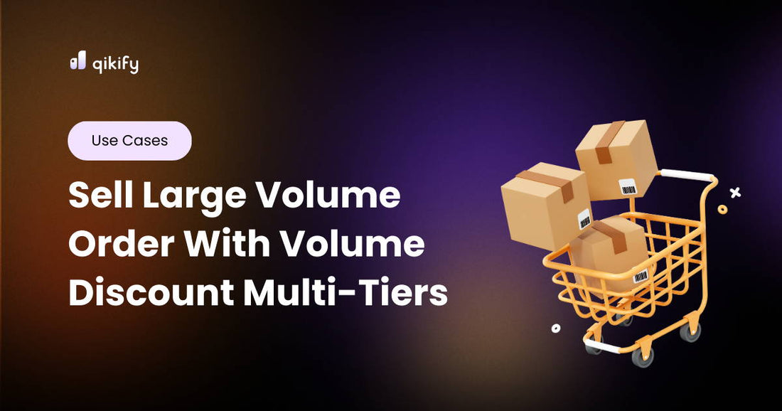 volume order with volume discount multi-tiers
