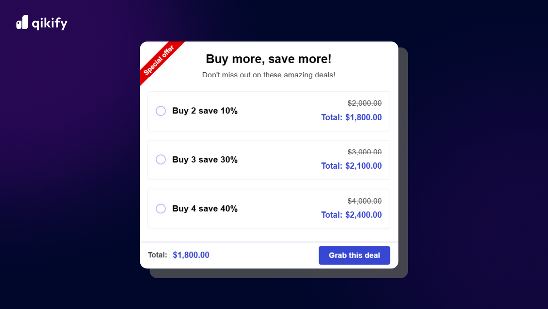 how to set up Shopify volume discounts