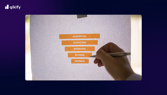 A hand writing on a paper with 5-stage of ecommerce marketing funnel