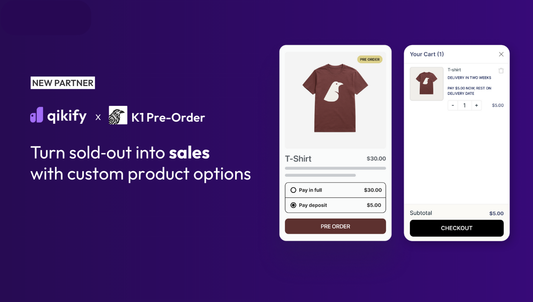 Qikify x K1 Pre-Order: Sell more with pre-orders and custom options