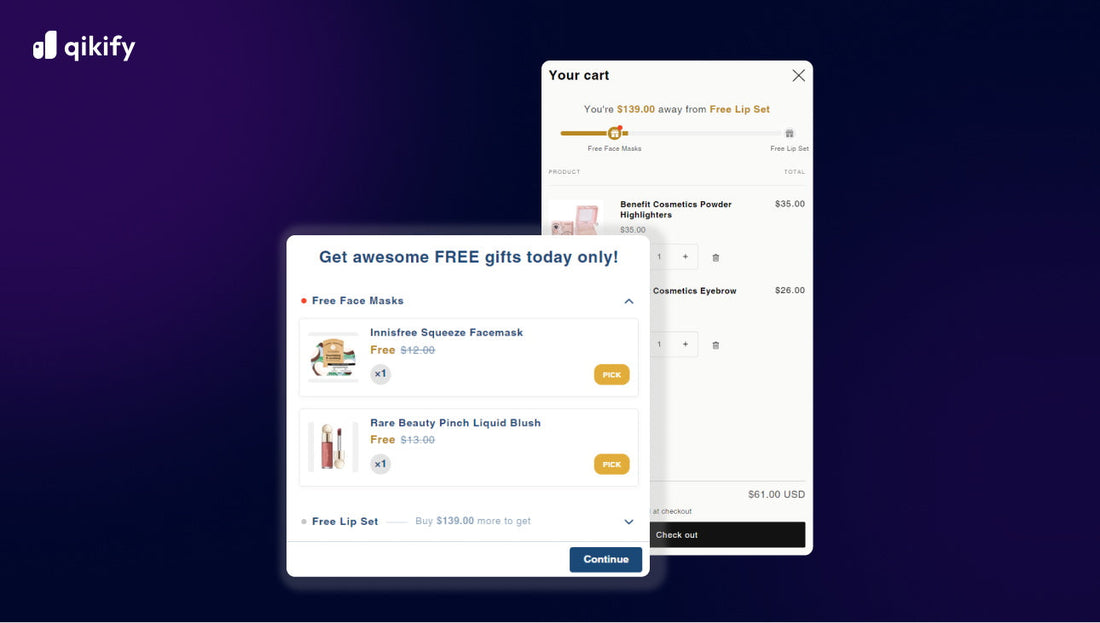 free gift with purchase Shopify