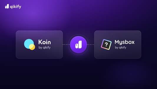 Koin and Mysbox logos joining the Qikify ecosystem