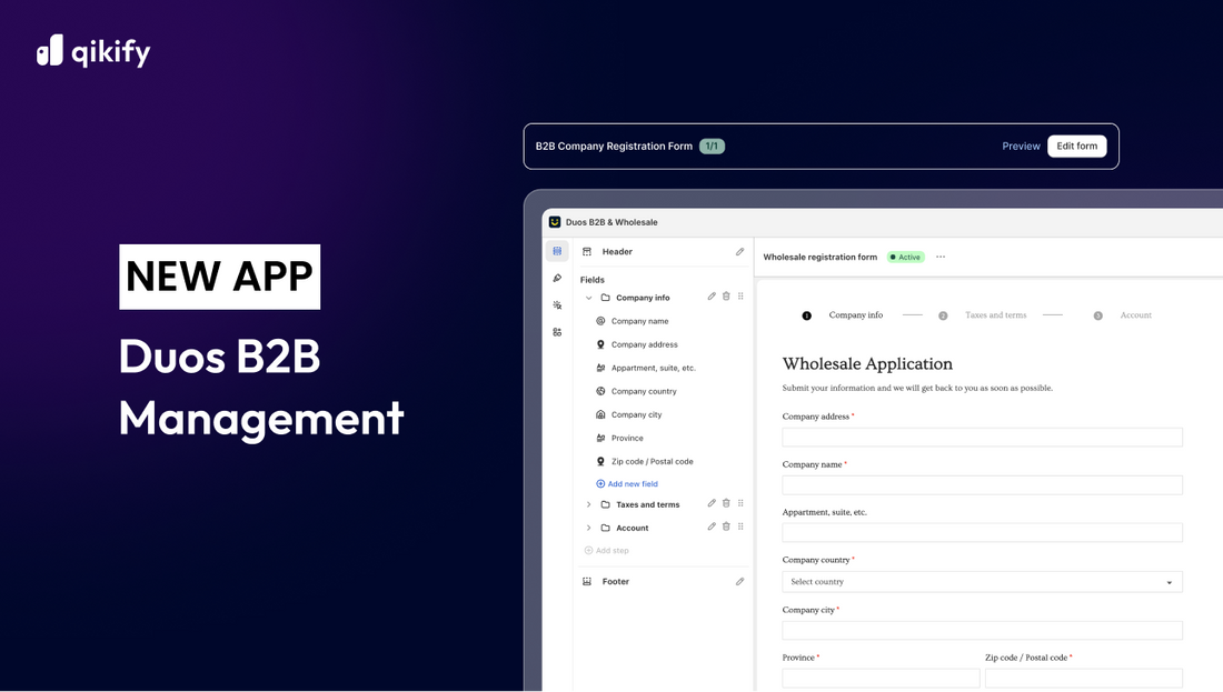 Qikify new app Duos B2B