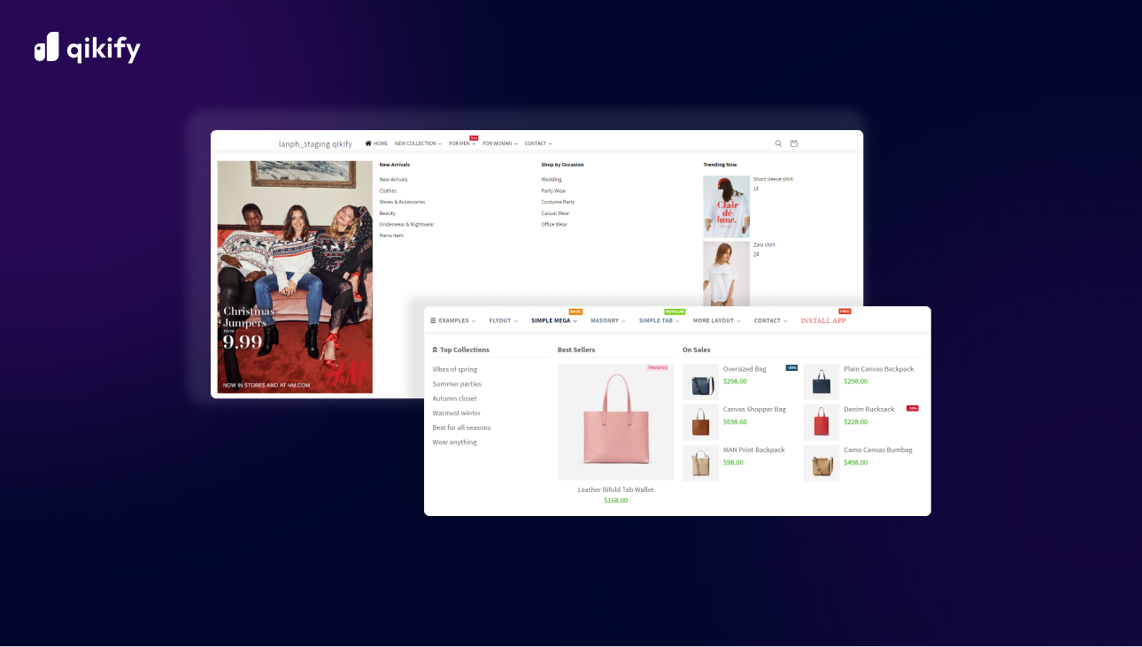 Shopify menu: How to create the perfect store navigation – Qikify ...