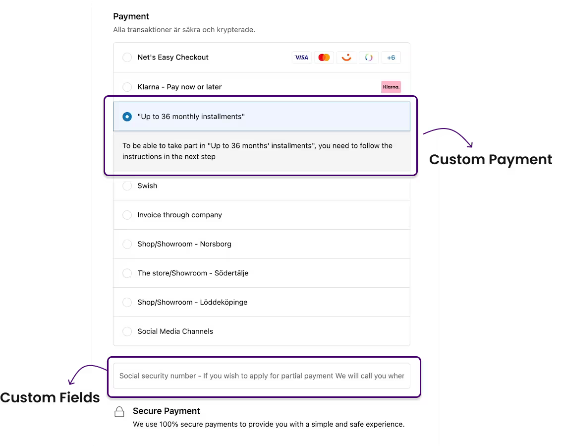 Fit checkout to your business, not the other way around