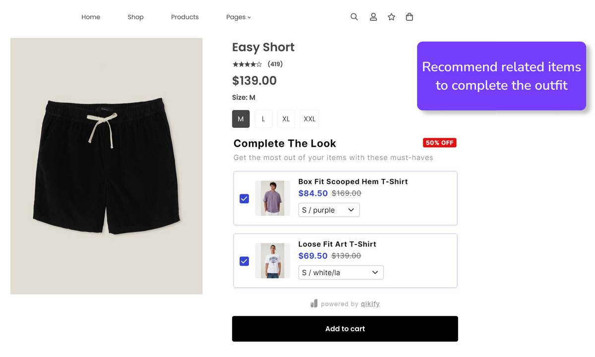 Recommend product bundles deals