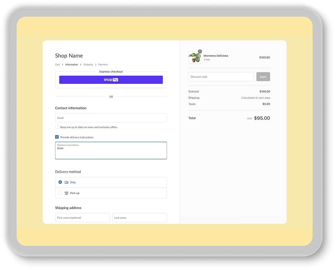 Qikify customized checkout