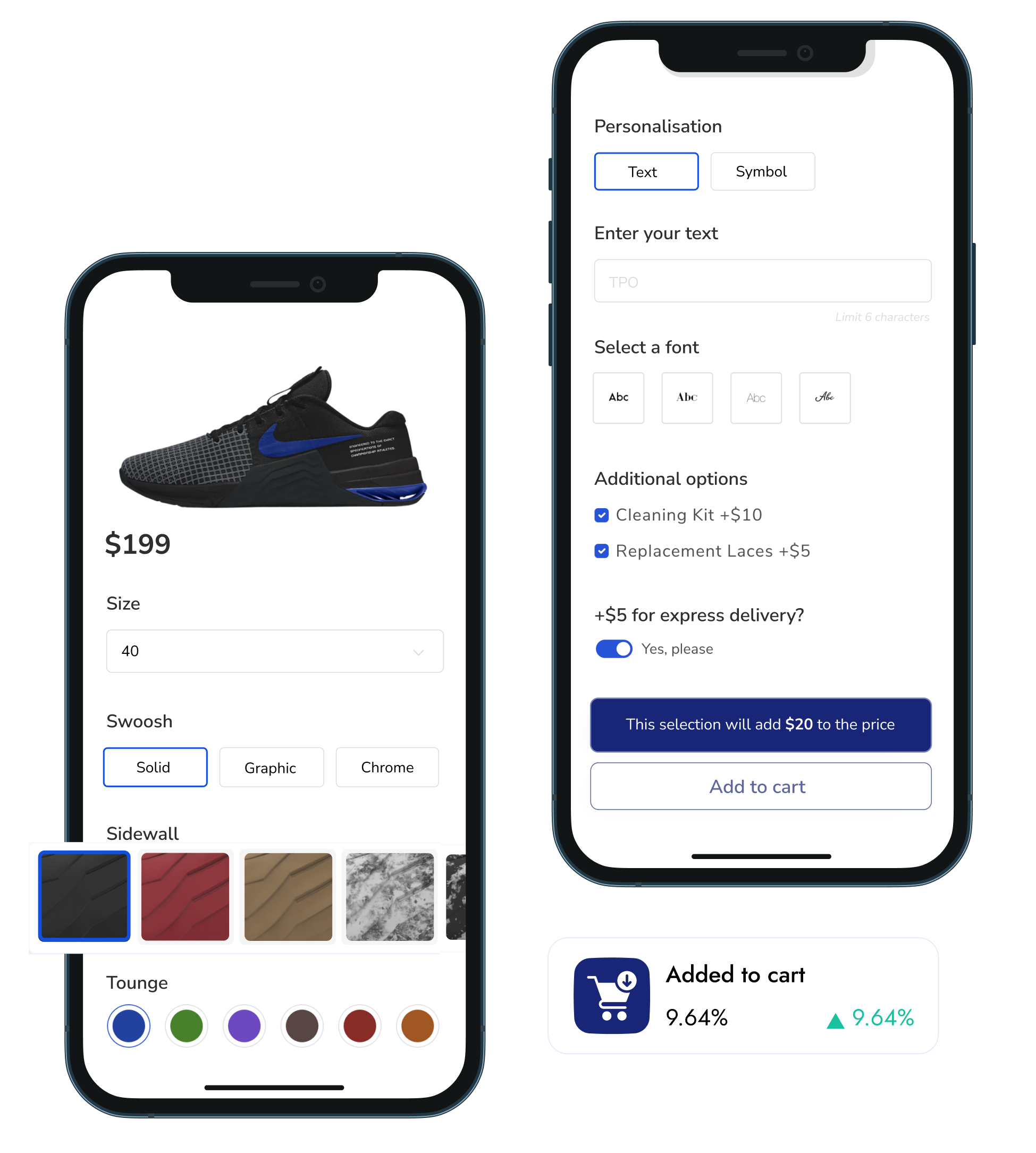 Tepo custom product options