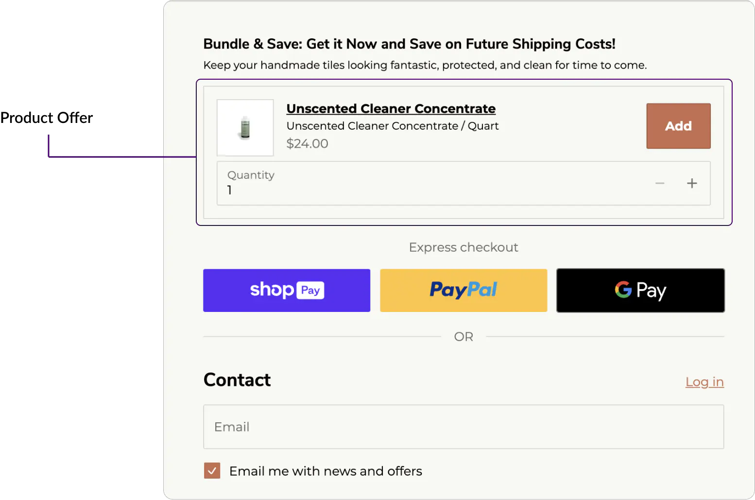 Increase order value at checkout